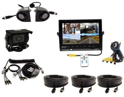 10" High-Definition Quad Screen,1 AHD rear camera, 2 AHD side cameras