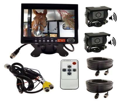 7" High Definition Single Screen + 2 AHD Audio Cameras - Complete System with Audio