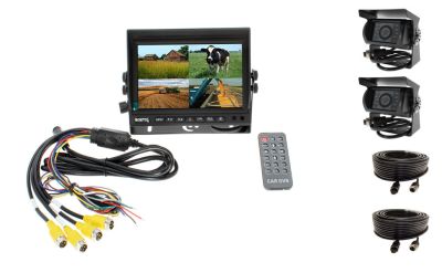 7" Quad High Definition Screen with DVR + 2 AHD Cameras System
