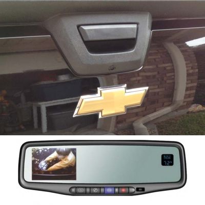Premium Backup Camera + OnStar® Mirror, Compass and Temp, Fits 2002-2008 Avalanche, EXT 