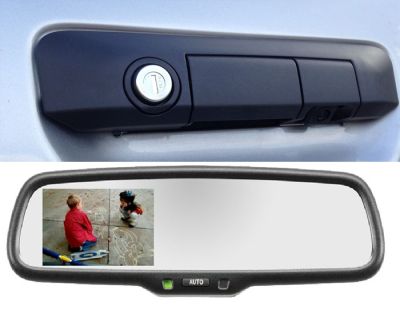 Backup Camera, Gentex® Mirror Monitor, Fits 2010-2013 Toyota® Tacoma