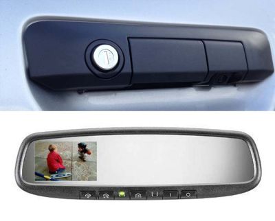 Backup Camera, Video Mirror w/HomeLink®, Compass, Fits 2005-2009 Toyota® Tacoma 