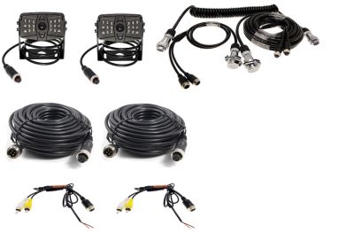 Trailer Camera Kit w/two Sony cams for RCA input, Includes Quick Disconnect