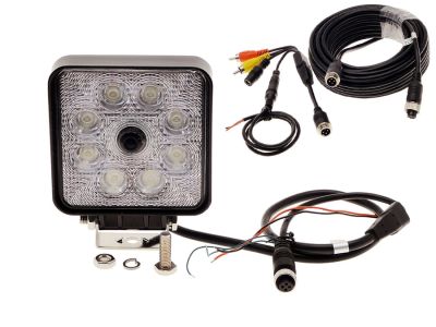 Vehicle Work Light with Backup Camera-Square
