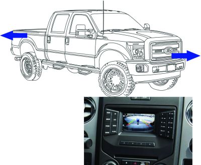 Front & Rear Camera Kit  for 4.2" Display, Fits 2013-16 Super Duty 
