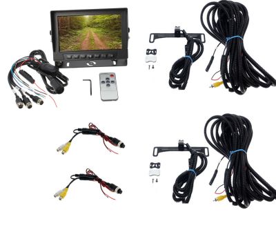 UTV Dual Mount Camera with 7" Waterproof Monitor-2 Cams