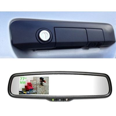 Backup Camera, Gentex® Mirror W/Compass, Temp, Fits 2005-2015 Toyota® Tacoma 