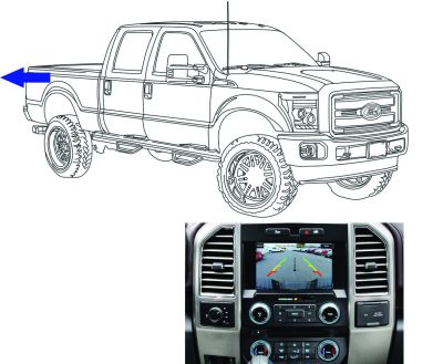 Rear Emblem Camera Kit for 8" Display, Fits 2013-16 Super Duty